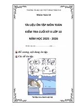 Đề cương ôn tập Học kì 2 Toán 10 trường THPT Trần Phú (Đà Nẵng) năm 2025–2026